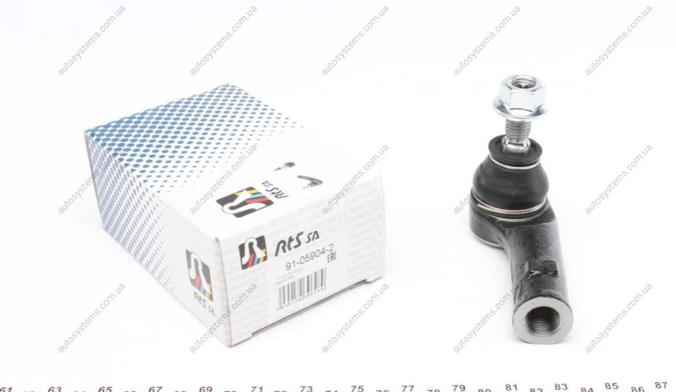 Наконечник тяги рульової (L) Audi A3 99-03/TT 98-06/Seat Leon 01-06/VW Golf IV 02-05 RTS 91-05904-2 (фото 1)