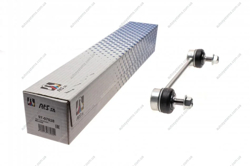 Тяга стабілізатора (переднього) Mitsubishi Carisma 95-06/Volvo S40 I/V40 95-04 (L=200mm) RTS 97-07028 (фото 1)