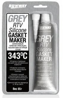 Герметик силіконовий сірий 85G 343С RUNWAY RW8503