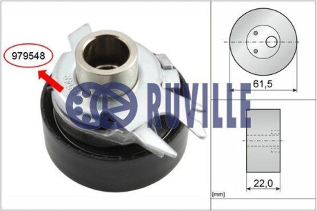 Ролик натяжной ремня поликлинового (приводного) RUVILLE 55248