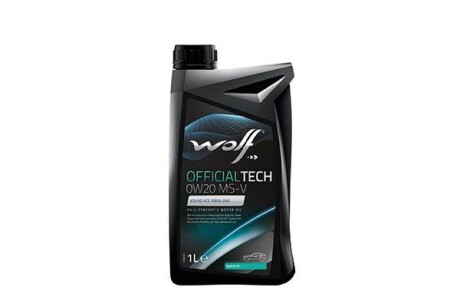 Моторное масло Wolf OfficialTech MS-V 0W-20, 1л S-Oil 8332517