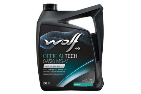 Моторное масло Wolf OfficialTech MS-V 0W-20, 5л S-Oil 8332715