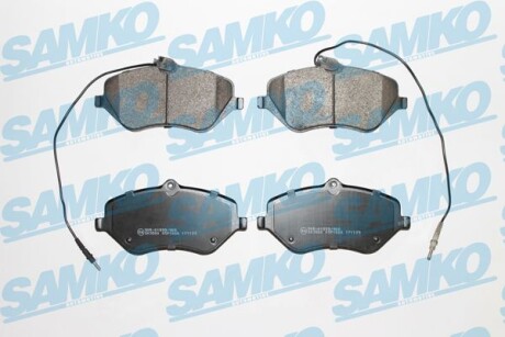 Тормозные колодки дисковые, комплект SAMKO 5SP1666