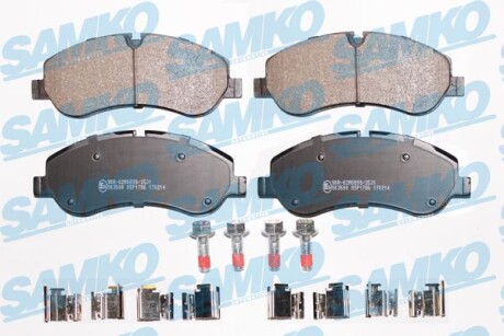 Тормозные колодки дисковые, комплект SAMKO 5SP1786