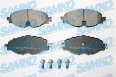 Тормозные колодки дисковые, комплект SAMKO 5SP2067