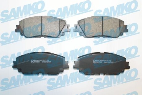 Тормозные колодки дисковые, комплект SAMKO 5SP2117