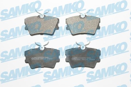 Тормозные колодки дисковые, комплект SAMKO 5SP616