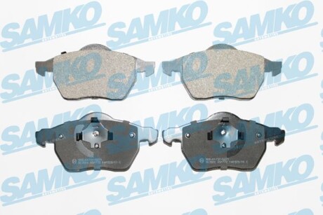 Тормозные колодки дисковые, комплект SAMKO 5SP772