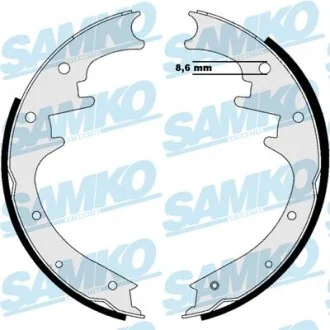 Колодки тормозные барабанные, комплект SAMKO 87205