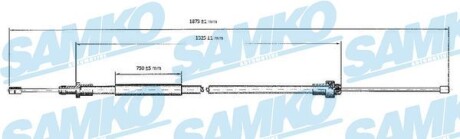 Трос ручника SAMKO C0092B