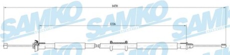 Трос ручника SAMKO C0197B