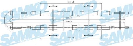 Трос ручника SAMKO C0550B