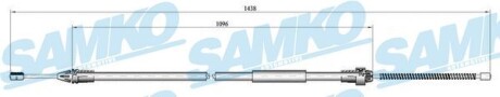 Трос ручника SAMKO C0684B