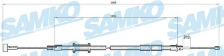 Трос ручника SAMKO C1008B