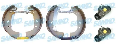 Колодки тормозные с цилиндрами, комплект SAMKO KEG328