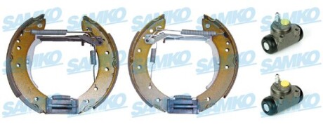 Колодки тормозные с цилиндрами, комплект SAMKO KEG355