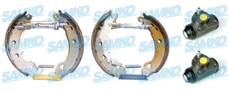 Колодки тормозные с цилиндрами, комплект SAMKO KEG372