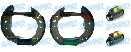 Колодки тормозные с цилиндрами, комплект SAMKO KEG411