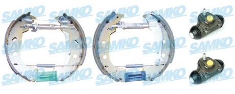 Колодки тормозные с цилиндрами, комплект SAMKO KEG421