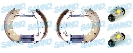 Колодки тормозные с цилиндрами, комплект SAMKO KEG542