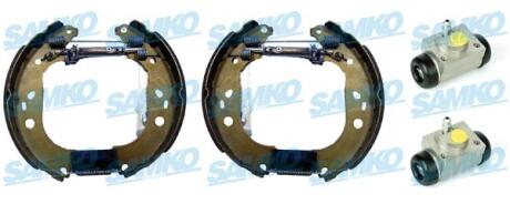 Колодки тормозные с цилиндрами, комплект SAMKO KEG543