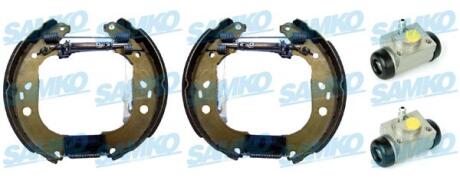 Колодки тормозные с цилиндрами, комплект SAMKO KEG544