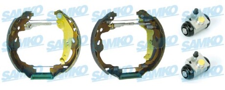 Колодки тормозные с цилиндрами, комплект SAMKO KEG614