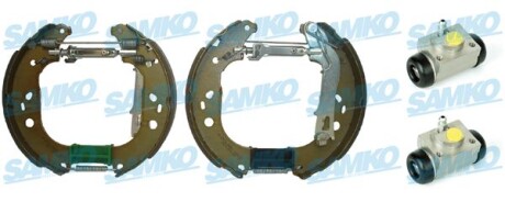 Колодки тормозные с цилиндрами, комплект SAMKO KEG623
