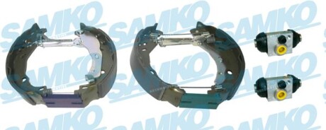 Колодки тормозные с цилиндрами, комплект SAMKO KEG815