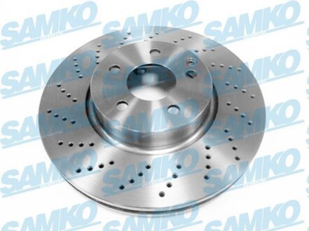 Тормозной диск вентилируемый с перфорацией SAMKO M2058VR