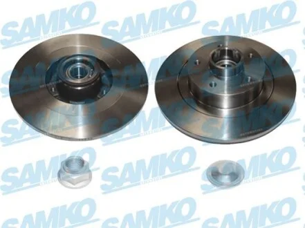 Тормозной диск задний невентилируемый SAMKO R1079PCA
