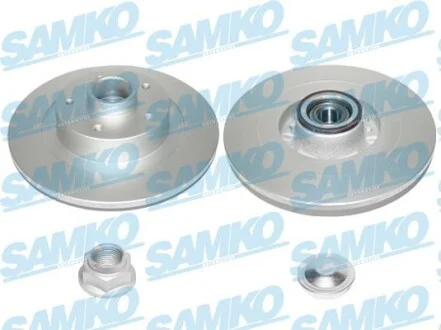 Тормозной диск задний невентилируемый SAMKO R1079PRCA
