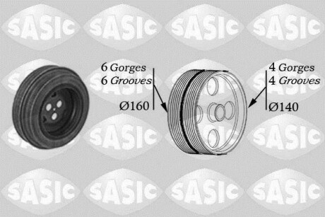 Шкив коленчатого вала SASIC 2150028