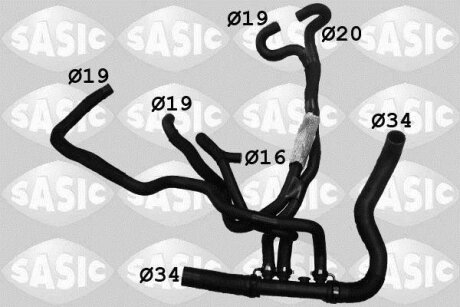 Патрубок системы охлаждения SASIC 3404111