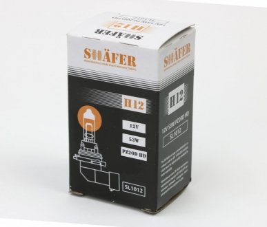 Лампа галогенова H12 12V 53W PZ20D HD (картонна упаковка 1шт)) SHAFER SL1012