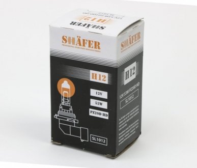 Лампа галогенова H12 12V 53W PZ20D HD (картонна упаковка 1шт) SHAFER SL1012