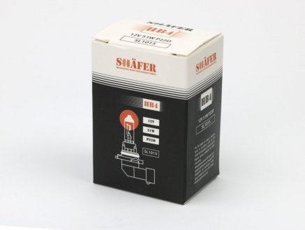 Лампа галогенова HB4 12V 55W P22D (картонна упаковка 1шт) SHAFER SL1015