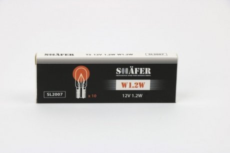 Лампа розжарювання 12V 1.2W W1.2W (картонна упаковка по 10шт))) SHAFER SL2007