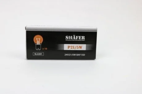 Лампа накаливания 24V21/5W P21/5W BAY15D (картонная упаковка по 10шт)) SHAFER SL2201