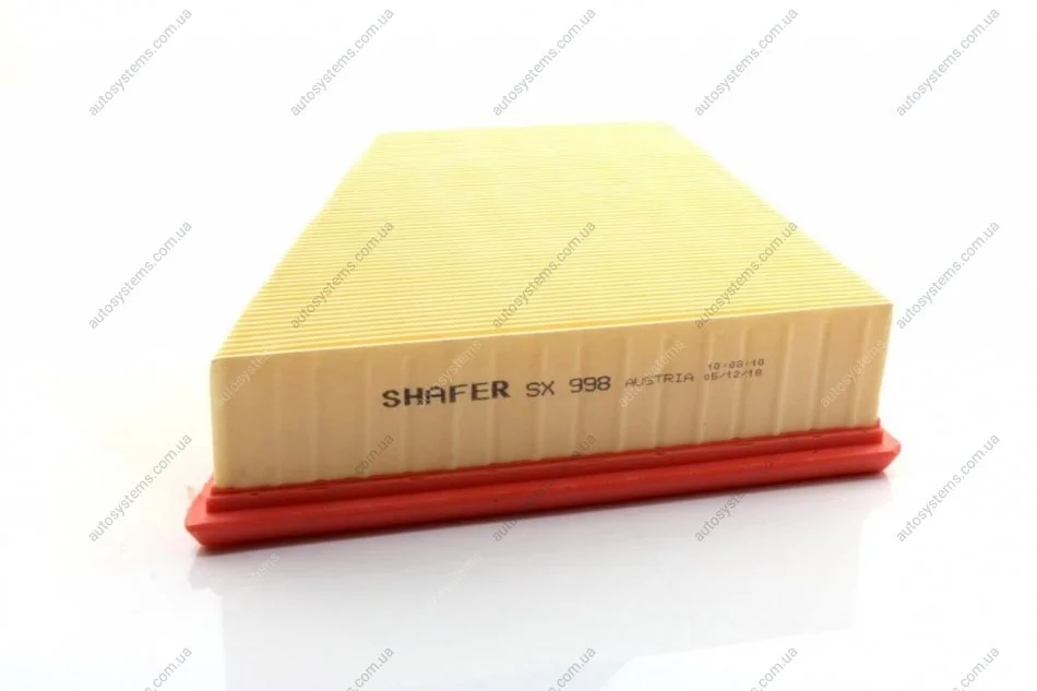 Фільтр повітряний VW Polo, Fabia I, II, Rapid, Roomster, Ibiza III, IV, Toledo, 1.2-1.4, 10- SHAFER SX998 (фото 1)