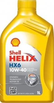 Масло для двигателя SHELL HELIX HX6 10W40 1L