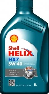 Масло для двигателя SHELL HELIX HX7 5W40 1L