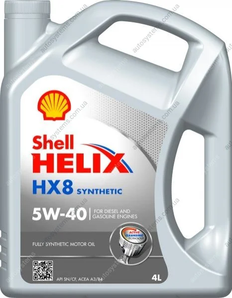 Масло для двигателя SHELL HELIX HX8 5W40 4L (фото 1)