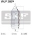 Пыльник рулевой рейки, комплект SKF VKJP 2029 (фото 2)