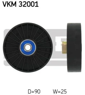 Ролик обводной ремня поликлинового (приводного) SKF VKM 32001