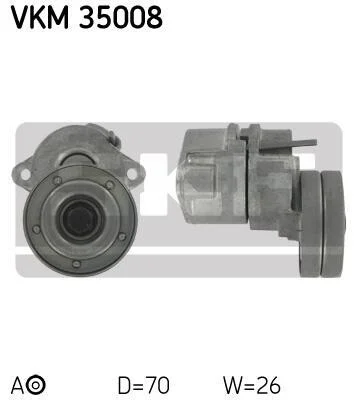 Ролик натяжной ремня поликлинового (приводного) SKF VKM 35008 (фото 1)