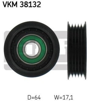 Ролик обводной ремня поликлинового (приводного) SKF VKM 38132