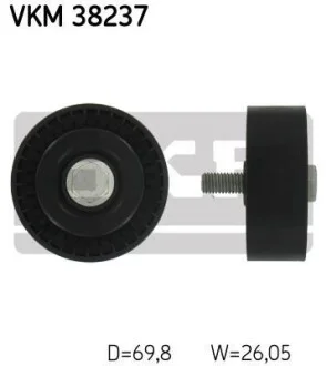 Ролик обводной ремня поликлинового (приводного) SKF VKM 38237