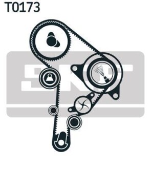 Комплект ремня ГРМ SKF VKMA 01130