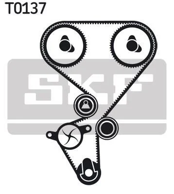 Комплект ремня ГРМ SKF VKMA 03130 (фото 1)